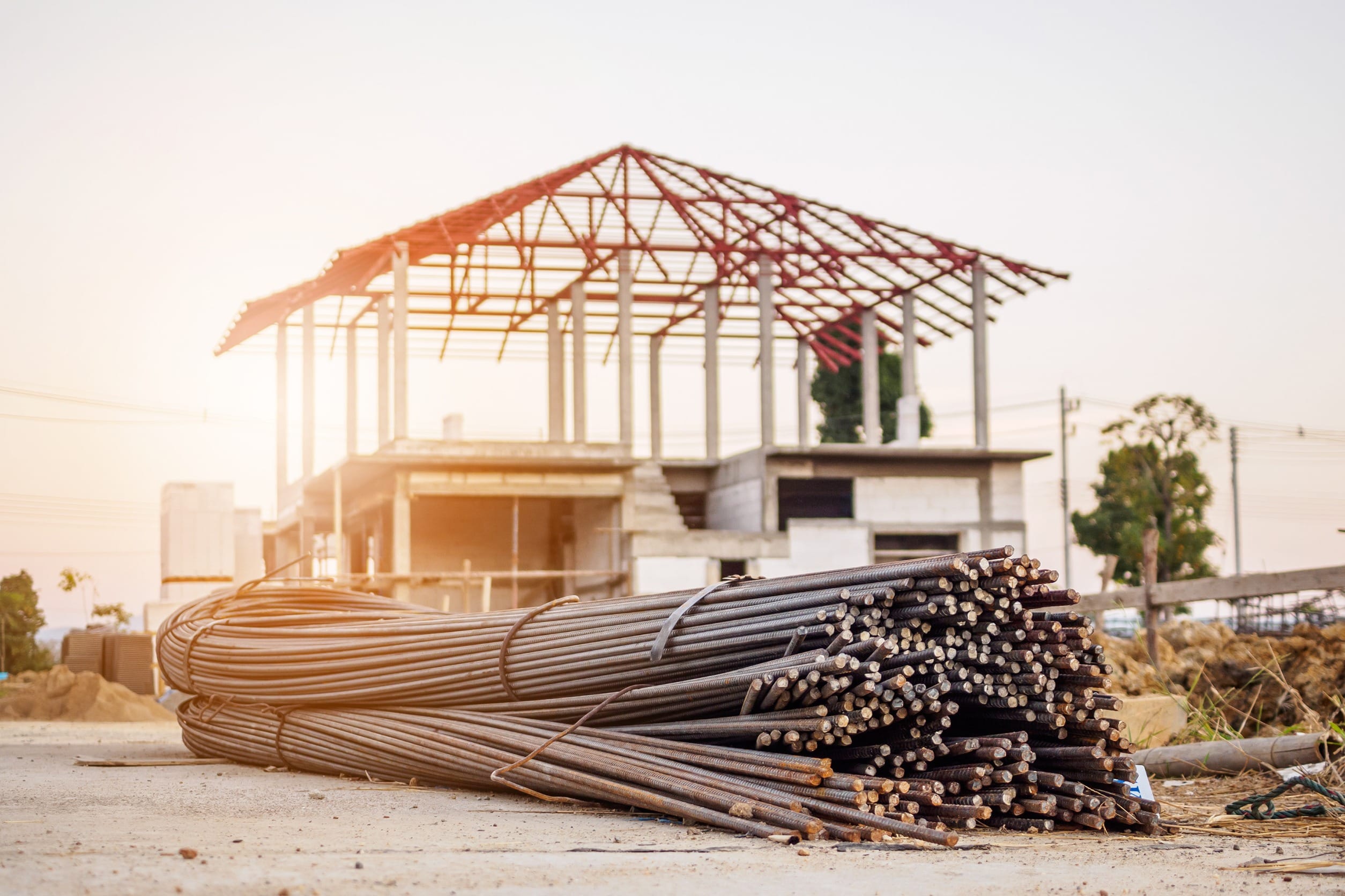 Materiały budowlane na działce